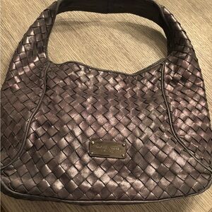 Michael Kors Brown Woven Hobo Bag